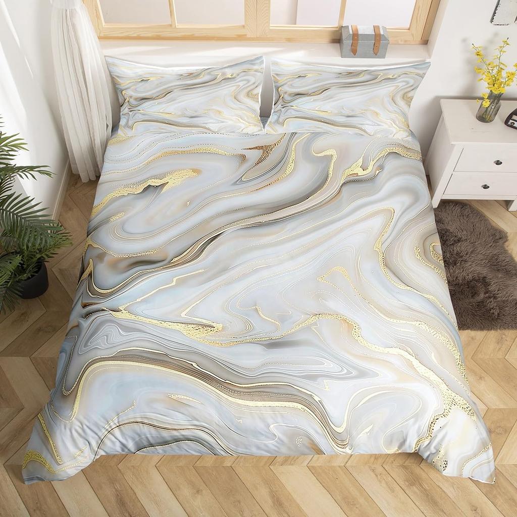Purple Marble Duvet Cover Single Twin Full King Abstract Comforter Cover Marble Watercolor Bedding Set Ultra Soft Cozy 3 Pieces