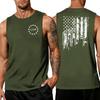Men's Sleeveless Tank Top Casual Athletic Shirt with Independence Day Patriotic Print Round Neck Lightweight Summer Vest