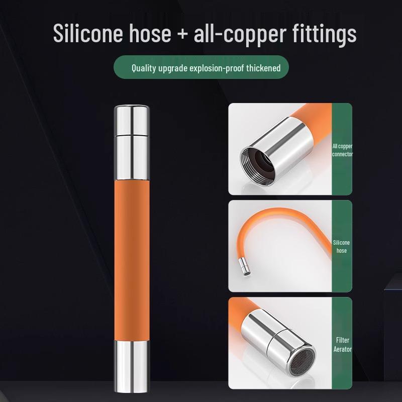Universal Silicone Rotating Faucet Extender: Anti-Splash, Flexible, and Adjustable Hose