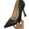 2026 Black Spring and Autumn Fine Heels, Pointed Shallow Mouth Large Single Shoes