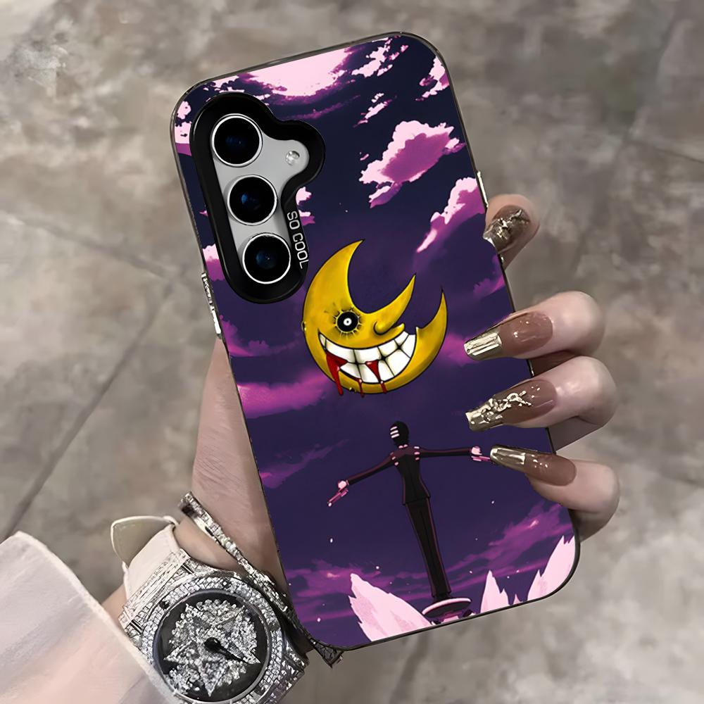 

Classic S-soul Anime E-eater Phone Case For Samsung S25 Ultra S23 S22 S21 S20 Ultra Plus S24 Fe A54 A55 Color Silver Cover Samsung S25