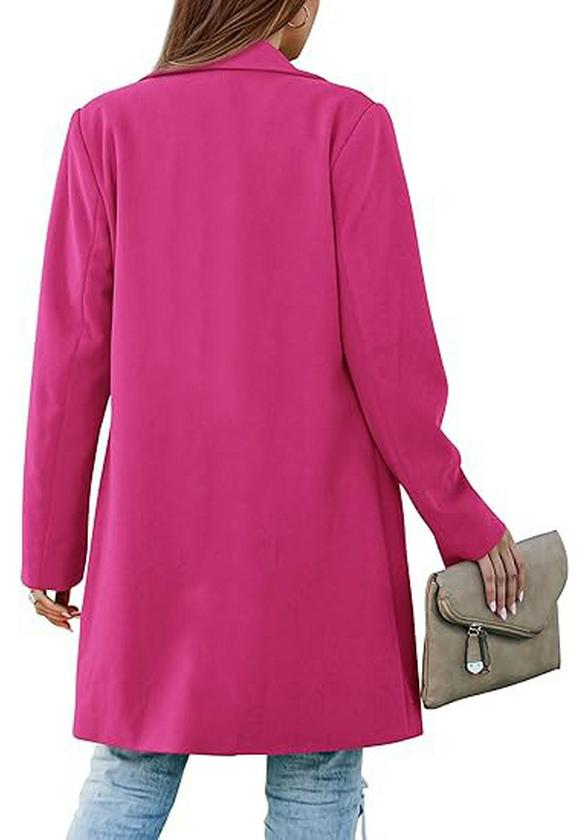 European Autumn Plus Size Woolen Women's Single-Button Cardigan Coat
