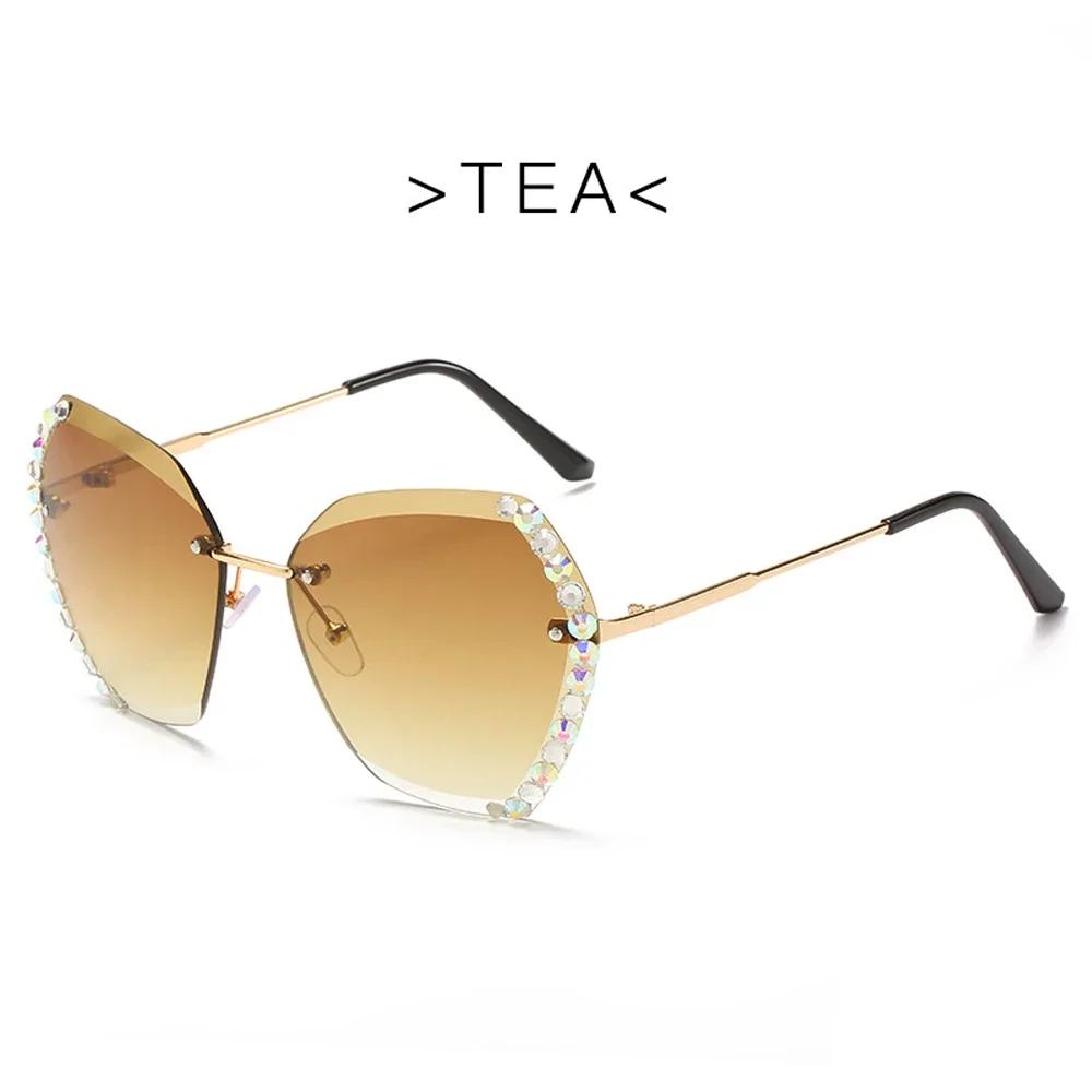 Vintage Rhinestone Sunglasses For Men And Women Gradient Sun Glasses Uv400