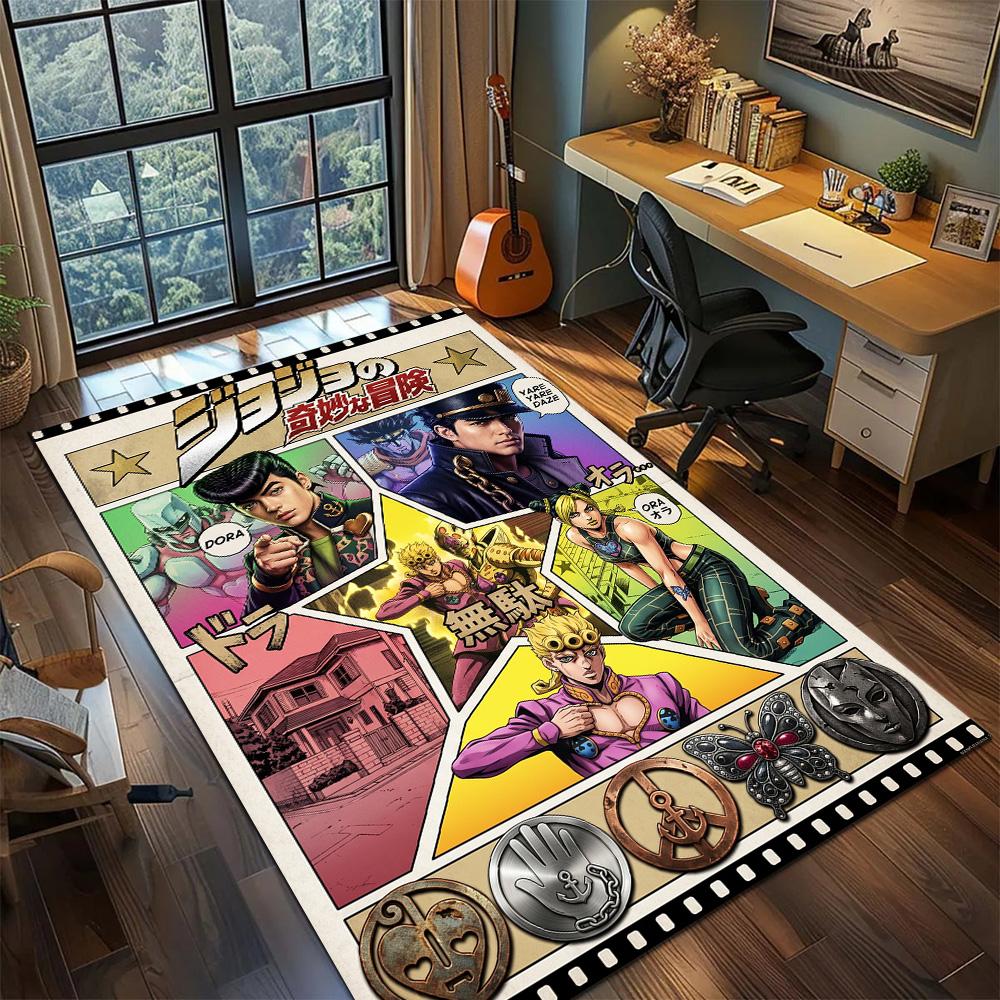 JoJo's Bizarre Adventure  Carpet Floor Mat Home Room Decor Gamer Bedroom Washable Non Slip Large Area YUN6512