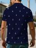 Printed Design – Not Textured Digitally Printed Men's Casual Comfortable Short-Sleeve Polo Shirt