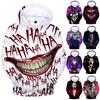 Funny Halloween Haha Joker Men Women 3d Sweatshirt Hoodies Hip Hop Tops Dress