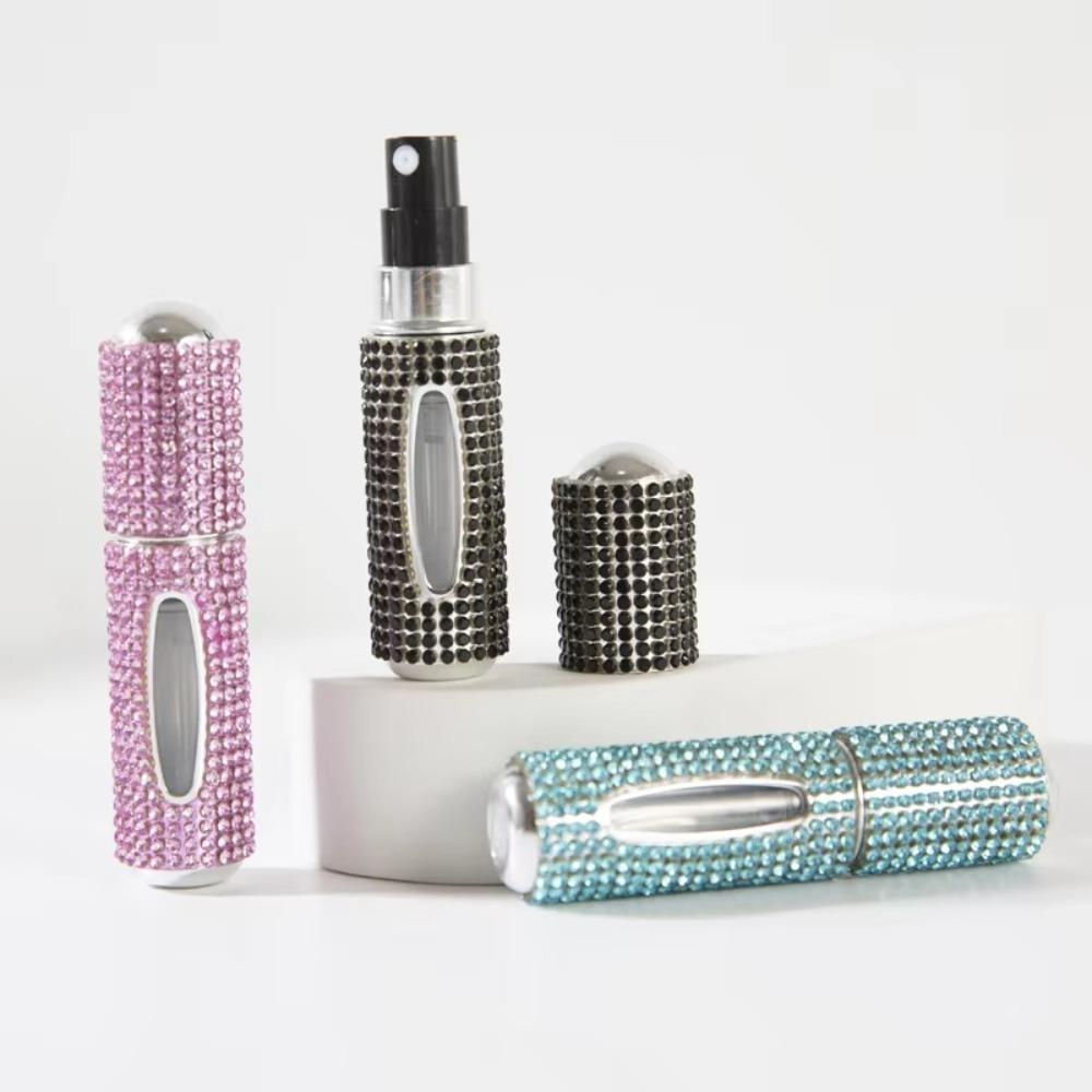 Crystal Design Mini Perfume Bottle Diamond-Encrusted Perfume Container Outdoor