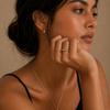 Elegant Golden Twisted Croissant Ring  Unisex Design for Men and Women 18K Gold Plated Polished Geometric Round Chunky Jewelry