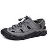 Sandales Homme Été Nouvelles Sandales Romaines Baotou Respirantes Chaussures de Plage Velcro Extérieur Grande Taille Sandales 45 46