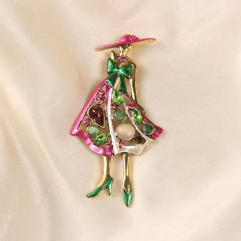 

Мода Темперамент Изображение Девушка Брошь Элегантные Аксессуары Личность Женский Корсаж Пиджак Булавка