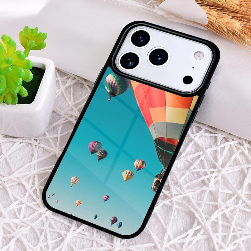 Hot Air Balloon Art Phone Case for iPhone 17 Air 16 15 11 12 14 13 Pro Max Shockproof Cover