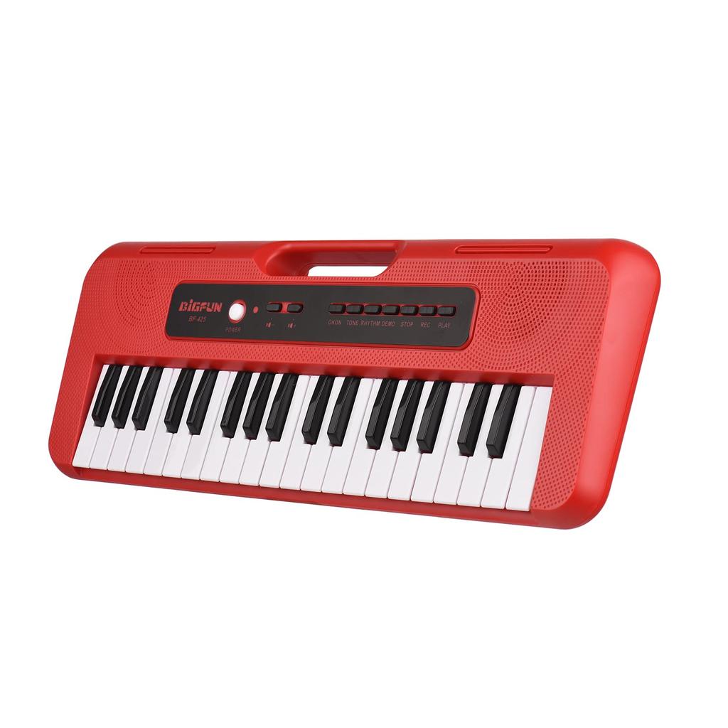 Btuty 37-Tasten Digitalpiano mit 10 Demo-Presets, Mini-Mikrofon und Kopfhörer-/Aux-Aufnahmebuchse, Multifunktionales Kinderkeyboard