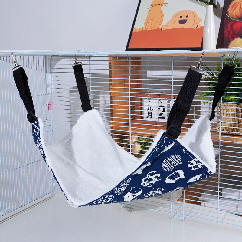 Cat Hammock Fleece Adjustable Swing Pet Nest Hanging Cat Mat Pet Hammock