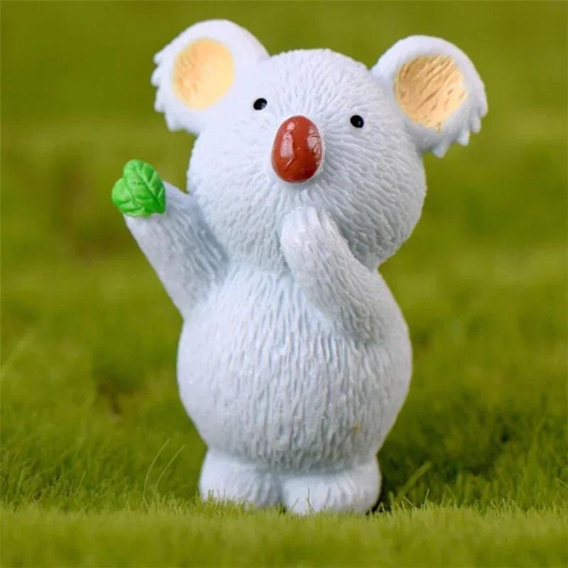 Home Decoration Accessories Lovely Koala Bear Mini Animal Model Figurine Different Posture Room Micro Landscape Resin Crafts