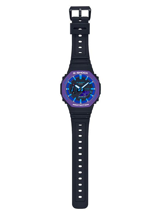 Casio Men's Resin 200M Water Resistant Analog Shock Resistant Quartz Watch GA-2100THS-1A