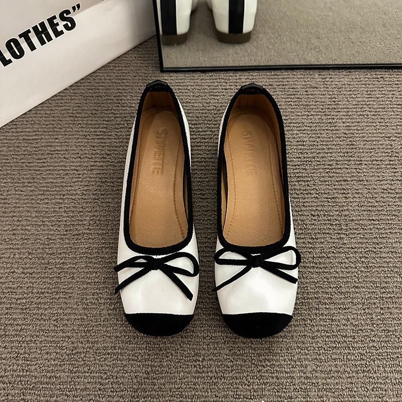 Gentle Ballet Ladyshoes Flats Retro Soft-soled Silver Single Shoes Spring Women's Shoes