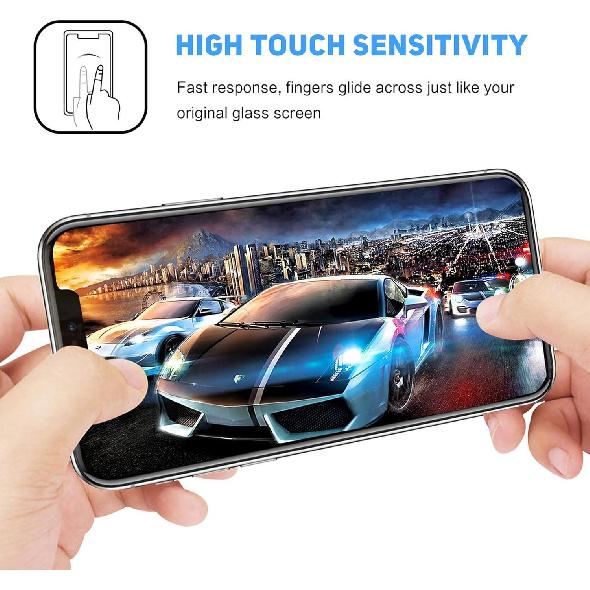 For Cubot Kingkong X Pro Case, with [ 2 X Screen Protector Tempered Glass Film], Black Soft Silicone Cover Shockproof Bumper Protection Case for