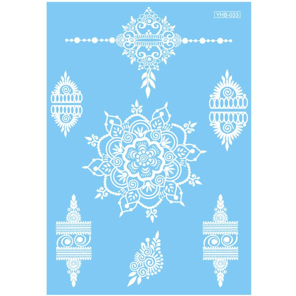 Lace Flower White Tattoo Stickers Long-lasting Butterfly Tattoo Stickers Women Men