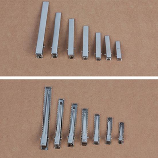 50Pcs Mini Metal Prong Alligator Clips Hair Bows Hair Accessories Beauty Tool
