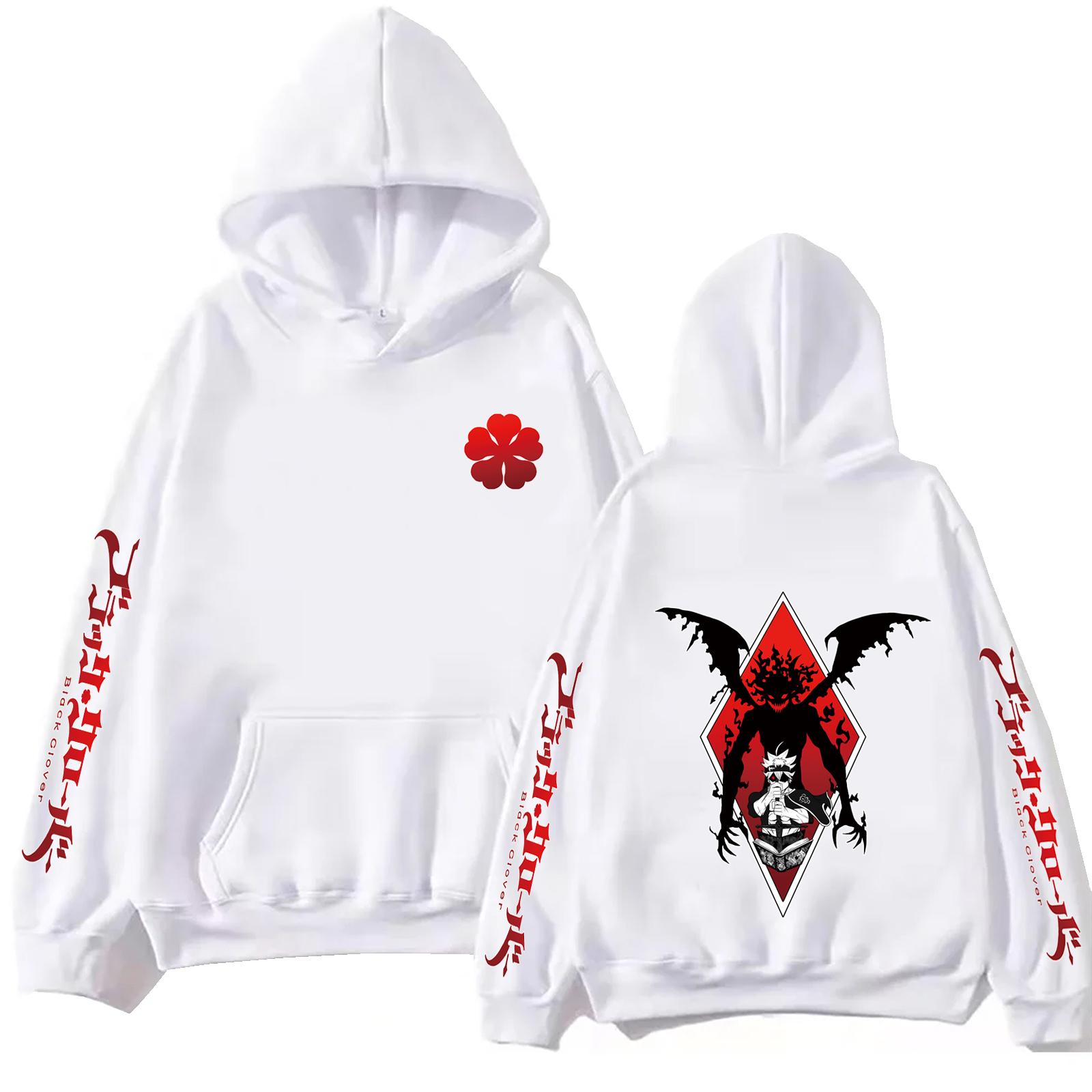 

Anime Black Clover Asuta Hoodie Harajuku Pullover Tops Man Woman Sweatshirt Fans Gift L