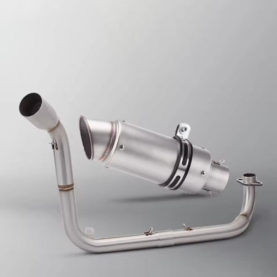 For Honda MSX Grom 125 2013-2024 Grom125 MSX125 MSX 125 Full System Black / Silvery / Carbon Exhaust Tips With Header Link Pipe