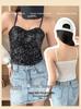 European Style Colorful Sequin Slim-Fit Bandage Camisole Vest for Women