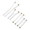 8PCS RC Wheelbase Link Rod Copper Aluminum Alloy RC Chassis Linkage Pull Rod for HOBBYPLUS 1 18 4WD CP18P RC Cars Silver