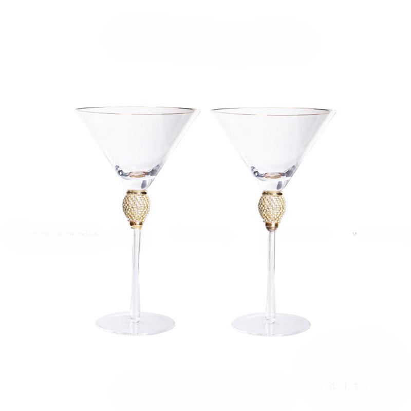 2pcs Light Wind · No Light Luxury Phnom Penh Crystal Glass Wine Glass Cocktail Champagne Glass Decanter Set