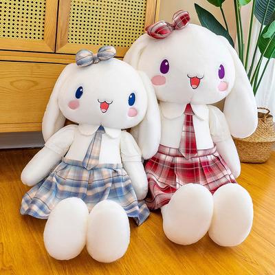Cute Plush Rabbit Toy In JK Skirt Style Soft Stuffed Animal Girls Teens Sleep Pillow Birthday Gift