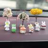 New Mini Tree Car Ornaments Center Console Decoration Car Mounted Plant Accessories Simulated Flower Decoration Cute Ornaments