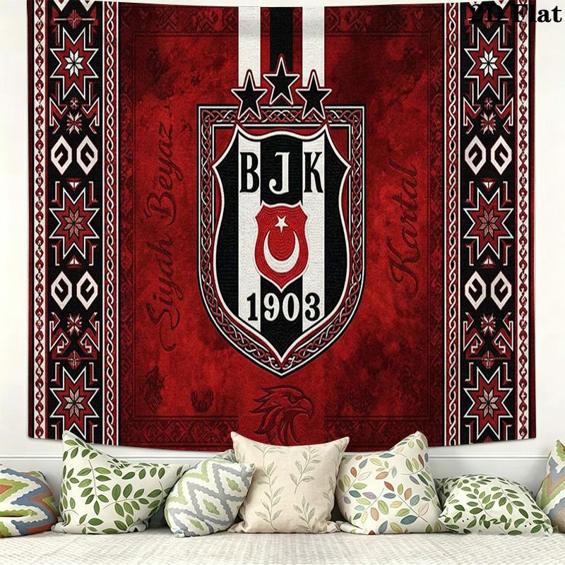 Beşiktaş Wall Tapestry Aesthetic Wall Hanging Printed Fabric Blanket Decorative Tapestries for Bedroom Living Room Home Decor