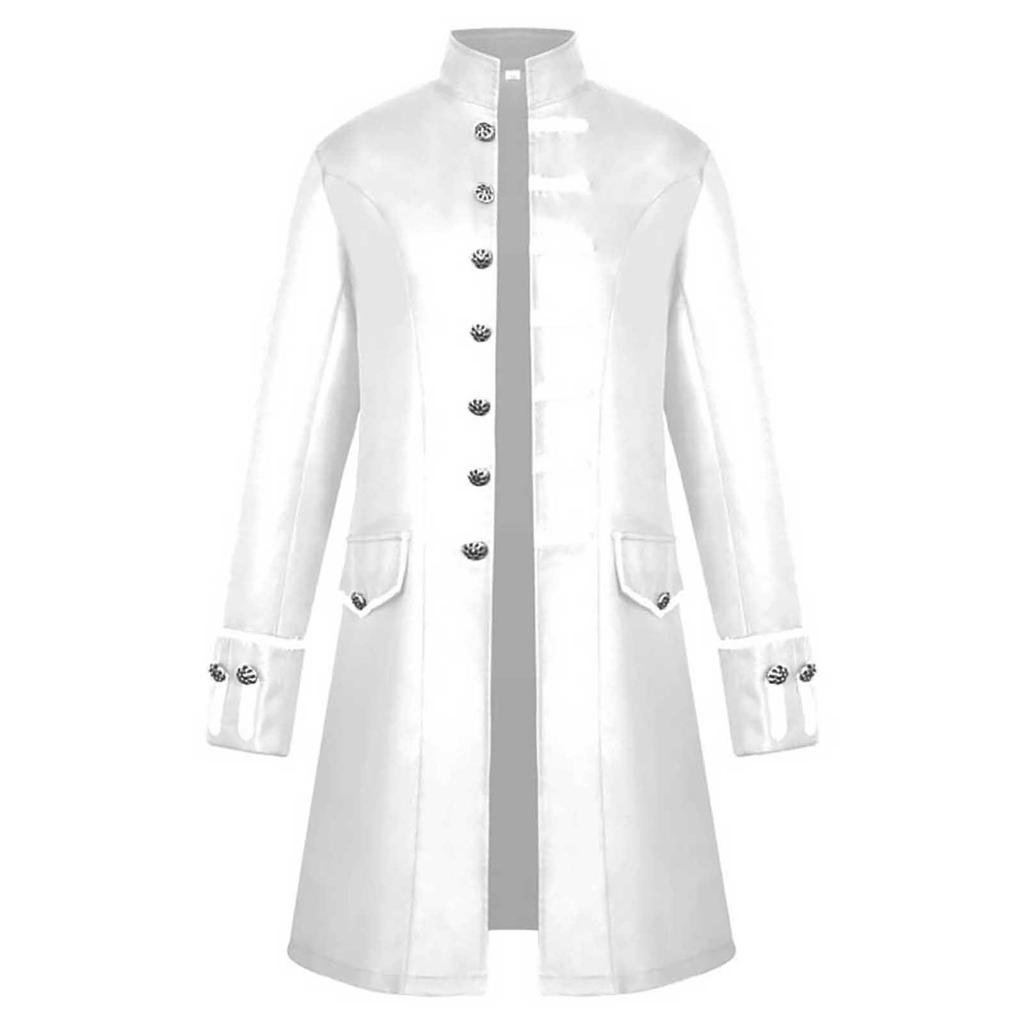 Halloween Men Winter Warm Vintage Tailcoat Jacket Overcoat Outwear Buttons Coat