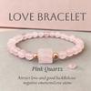 Rose Gold Xiyin TK Natural Pink Crystal Bracelet: Attracts Love & Boosts Popularity with Sugar Cube Beads.