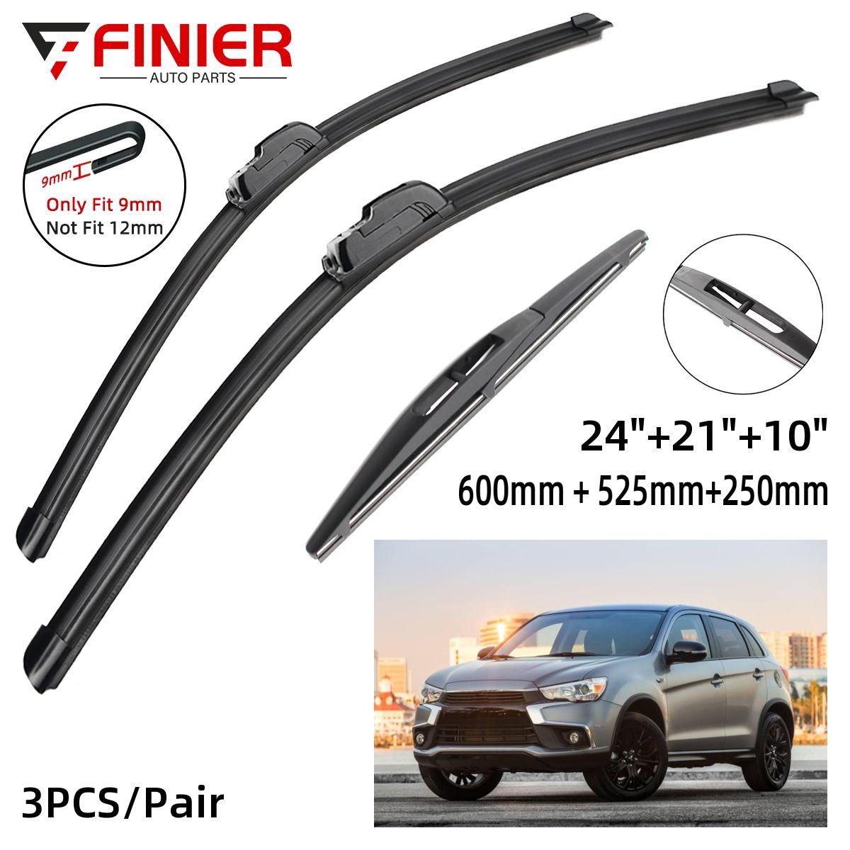 

3 шт. щетки стеклоочистителя для Mitsubishi ASX Outlander Sport RVR MK3 2010-2019 24 21 10 подходят для переднего лобового стекла, щетки для окон, резак, аксессуары