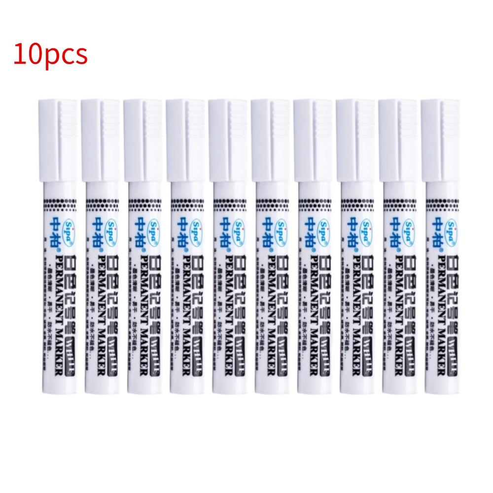 White Marker Pen Alcohol Paint Oily Waterproof Tire Painting Graffiti Pen Permanent Gel Pen for Fabric Wood Tire Painting Marker