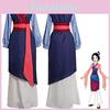 Elegant Mulan Traditional Kimono Dress Full Set For Halloween Party Cosplay