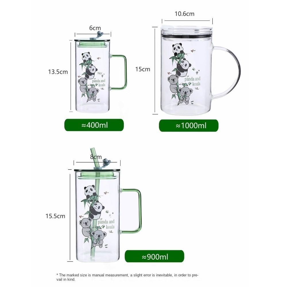 With Lid and Straw Transparent Glass Cup Square Water Cup Stylish Coffee Cup  Home Bar