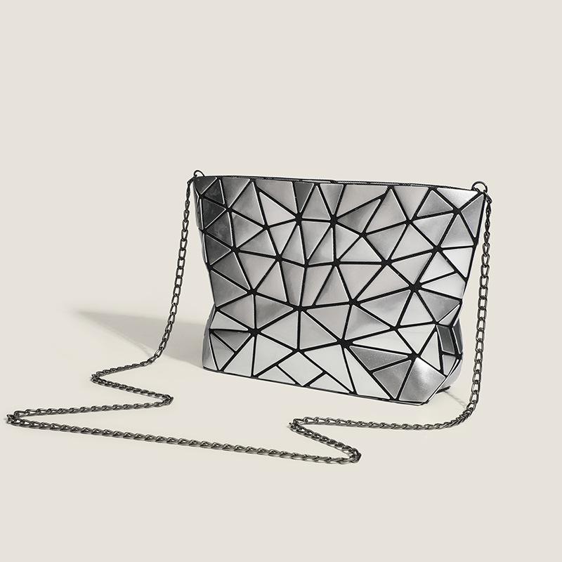 Frühling und Sommer Neue Geometrische Raute Ketten-Tasche Vielseitige Faltbare Blume Schulter Crossbody Handtasche