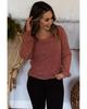 Azura Exchange Gold Flame Square Neck Plus Size Knit Top