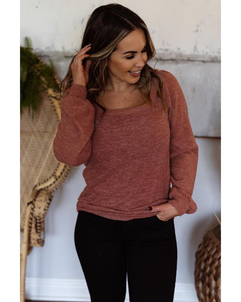Azura Exchange Gold Flame Square Neck Plus Size Knit Top