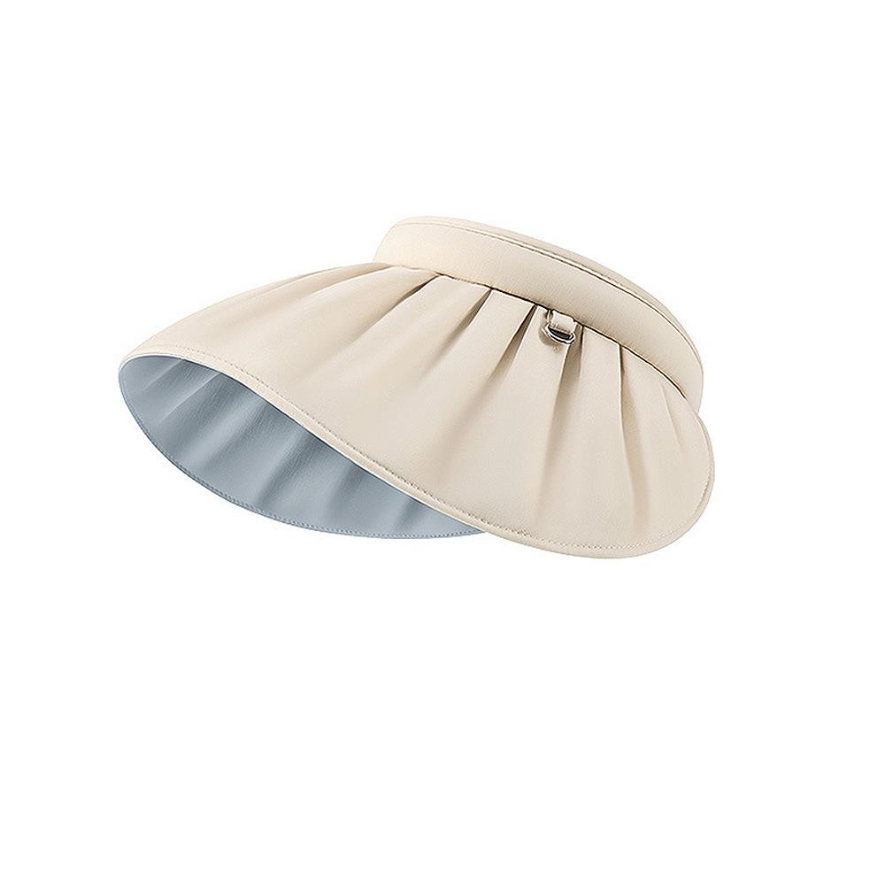 Women's Lightweight Sunshade Cap - Rollable, Breathable, UV Protection, Hair Tie Included