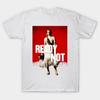 Ready or Not Grace Grafik Unisex T-Shirt Unisex Rundhals Baumwolle Kurzarm Y2k Oversized Mode Beliebt Vintage Horror T-Shirt