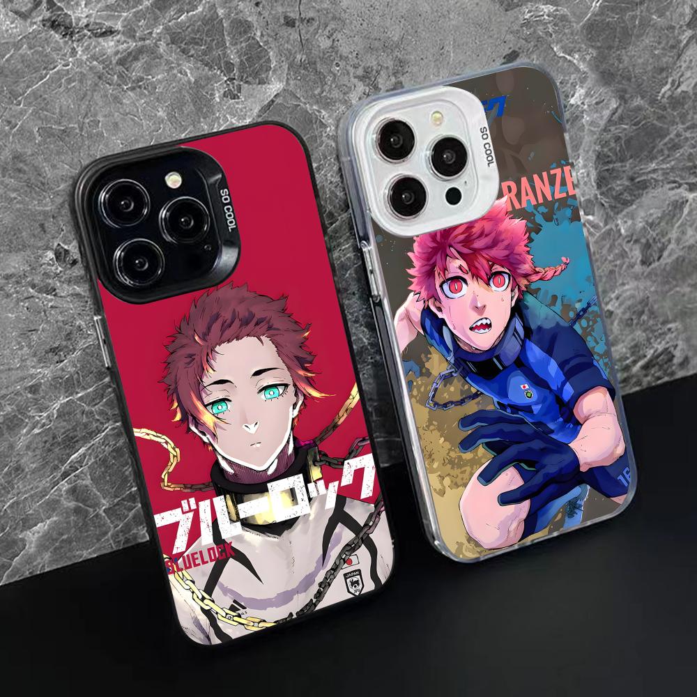Blue Lock Ranze Kurona Phone Case for iPhone 17 16 15 14 13 12 11 X XR XS 8 7 Air Pro Max Plus Translucent Colorful Cover Luxury
