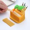 Cute Bird Toothpick Holder Press Type Automatic Plastic Cartoon Creative Toothpick Box for Kitchen Living Room Desktop Decor
