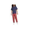 Nike Oversized Letter Embroidery Crew Neck Fitted Pullover Short Sleeve T-Shirt Unisex Tops Blue DX5836-410