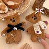 Cute Little Bear Plush Hairpin Cartoon Stuffed Doll Hair Clip Sweet Side Bang Clips Girly Autumn And Winter Hair Accessories