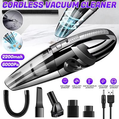 2024 New Handheld Car Vacuum Cleaner, Wireless Car Home Dual-Use Vacuum Cleaner, Wet and Dry High-Power Handheld Portable Vacuum Cleaner