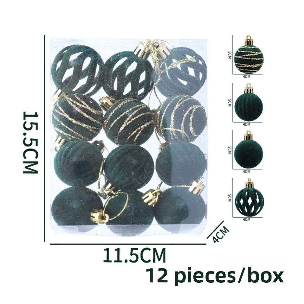 12 buc Pandantiv Creativ Glob de Crăciun 6cm Ornament Pom de Crăciun Bile Noi cu Bule Crăciun Fericit