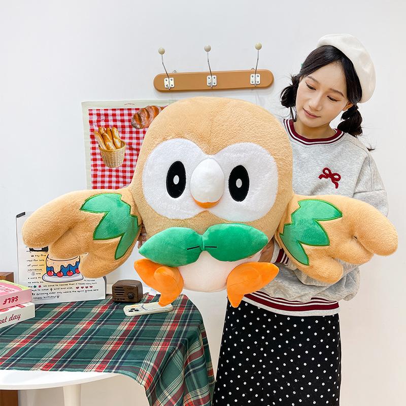 30-50Cm Cute Rowlet  Plush Toys Stuffed Doll Cartoon Pokémon Plushie Anime Bird Pillow Xmas Birthday Gift For Kids