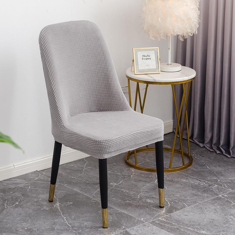Thickened Mesh Fleece Elastic Chair Cover - Wear-Resistant, Non-Slip, Half-Wrap Design for Folding Office/Dining Table Chairs